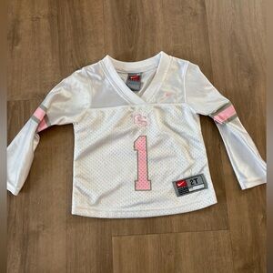 Kids Nike OSU Jersey in White and Pink